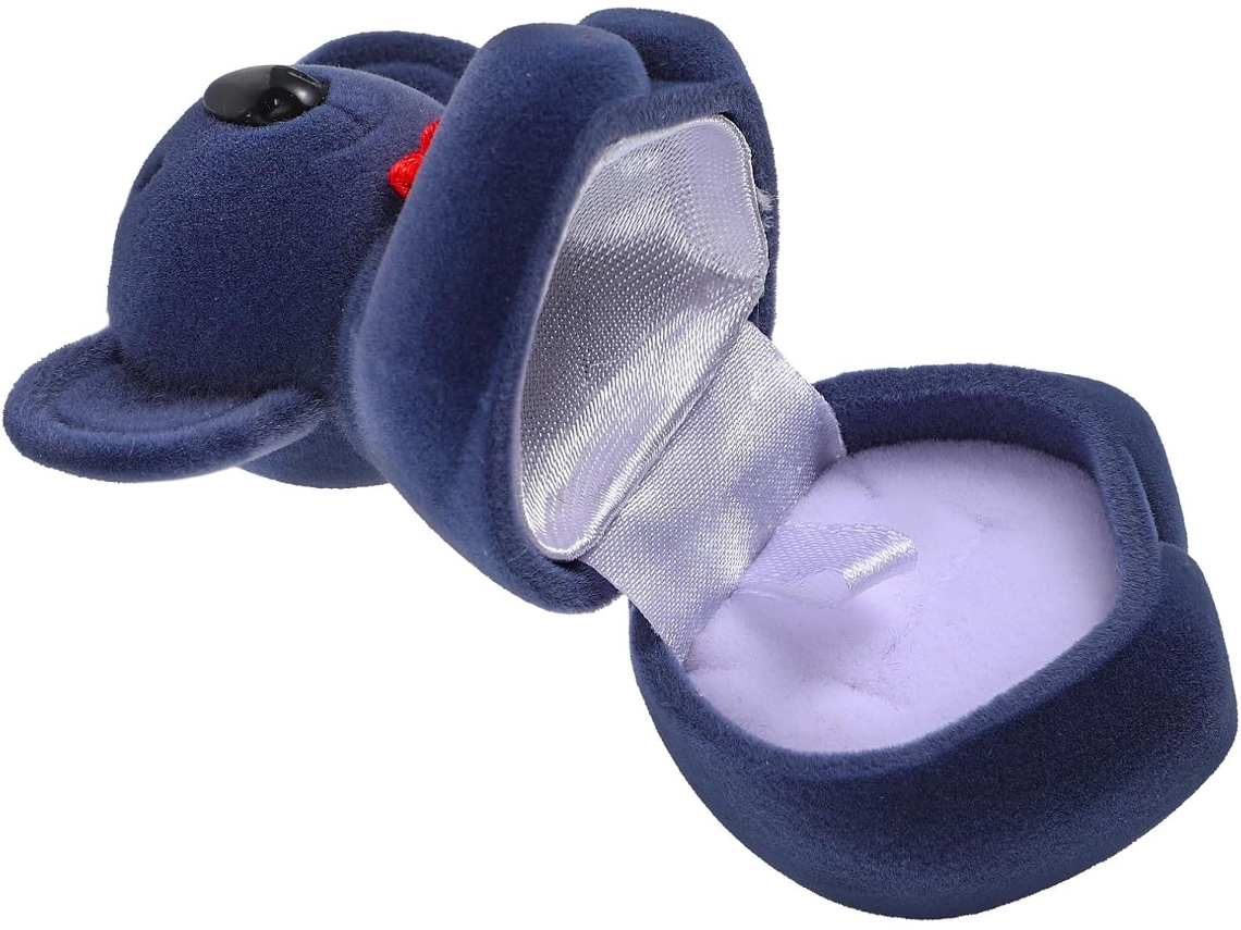 Anillos Koala Hombre Pequeña Múltiples Compartimentos Ideal Ceremonias Almacenamiento Joyas Caja Boda