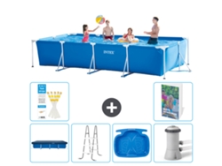 Intex Piscina Com Estrutura Retangular - 450x220x84 Cm - 7-peças S140