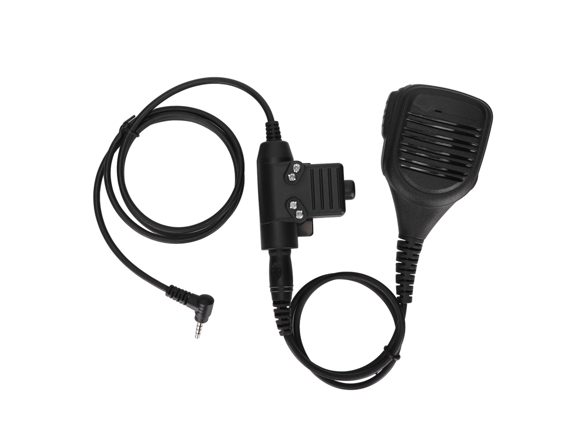 Micrófono Ptt De Mano Yaese Vx3r U94 Con Cable De Pu De Alta Resistencia Y Clip Para El Hombro, 7,1 Mm