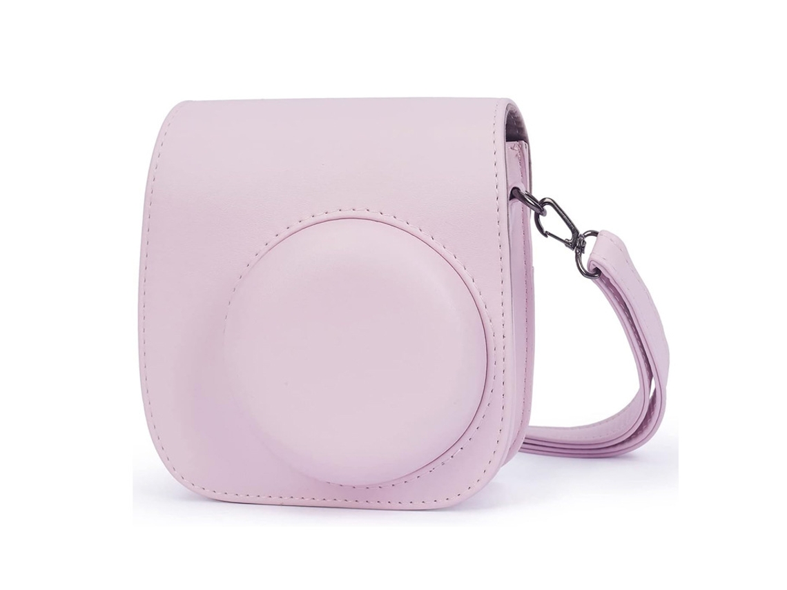 Estuche para cámara instantánea Fujifilm Instax Mini 12 / Mini 11 / Mini 9 / Mini 8, bolso de cuero retro con correa para el hombro, rosa, Digitallab