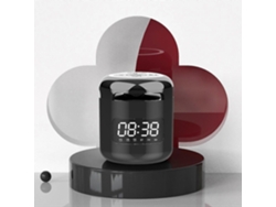 Altavoz Bluetooth Yunzii con reloj y subwoofer inalámbrico tipo C con 3 alarmas y sonido ambiental.