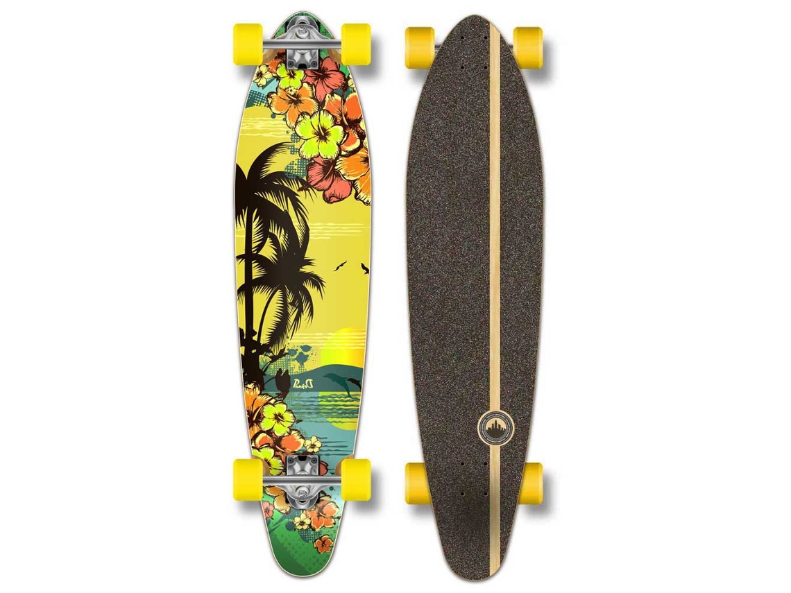 Longboard Kicktail Tropical Day 40´´ Amarelo 10 Inchesyocaher