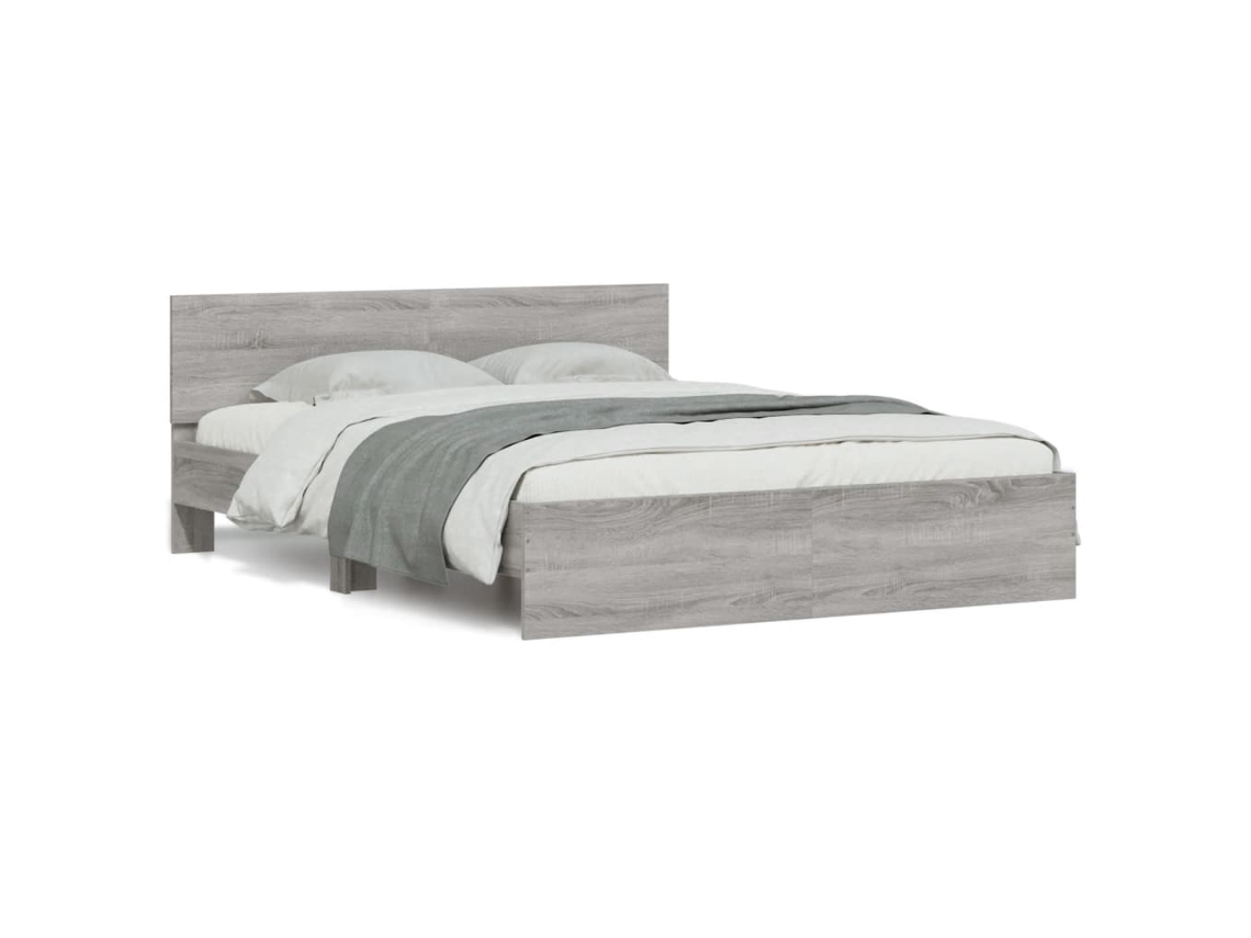 Maison Exclusive - Estructura De Cama Con Cabecero Gris Sonoma 140x200 Cm