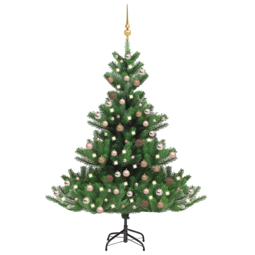 Árbol De Navidad artificial nordmann fir led verde 210 cm vidaxl con luces y 15x21 1284
