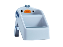 Escalera plegable para niños, 2 peldaños, segura, azul