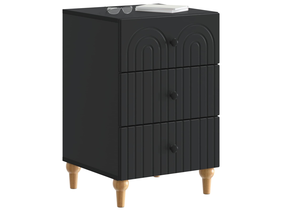 Maison Exclusive - Armario De Noche Negro 43x 41 X 66,5 Cm Madera De Ingeniería