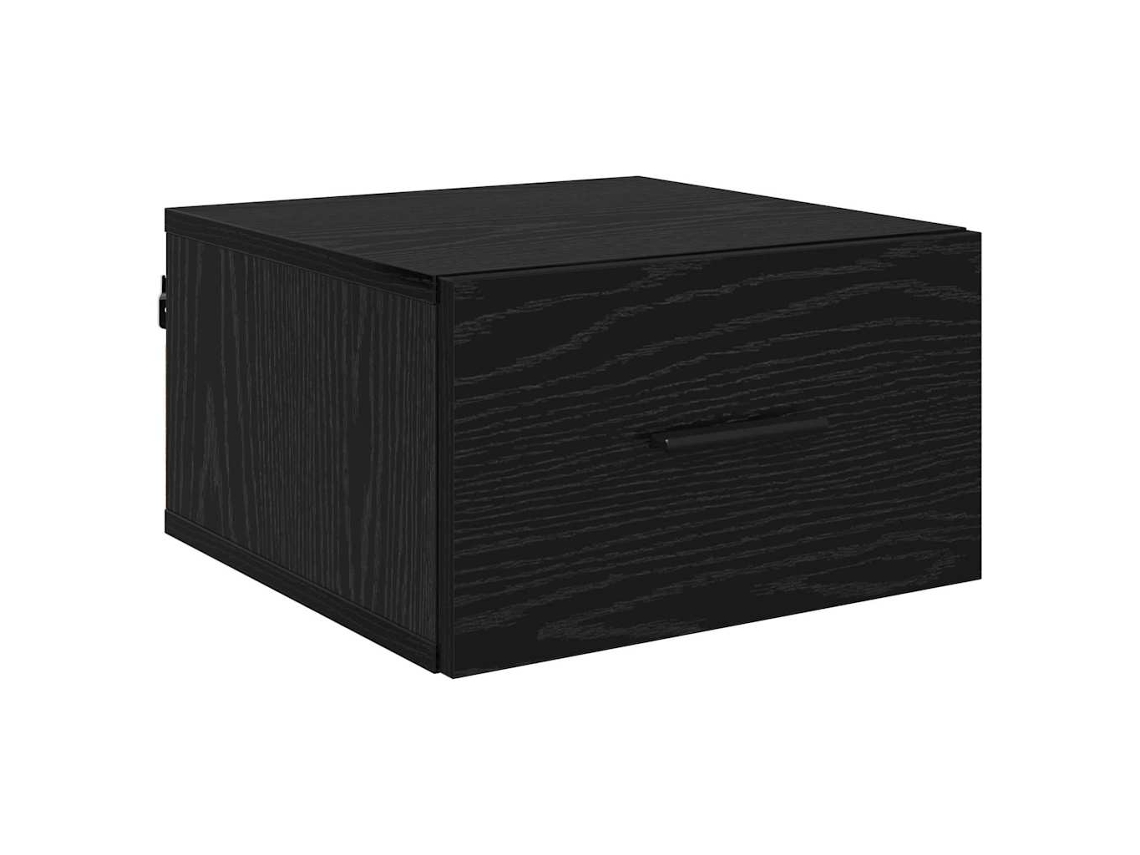 Mesita de noche de roble negro con cajón MAISON EXCLUSIVE (35x35x20 cm)