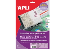 Fundas APLI Microperforadas Cd/Dvd 10 Hojas (Blanco)