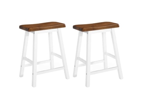 MAISON EXCLUSIVE - Taburetes de cocina 2 unidades madera maciza