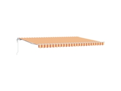 Toldo retráctil automático Vidaxl de poliéster amarillo y naranja (5 x 3,5 m)