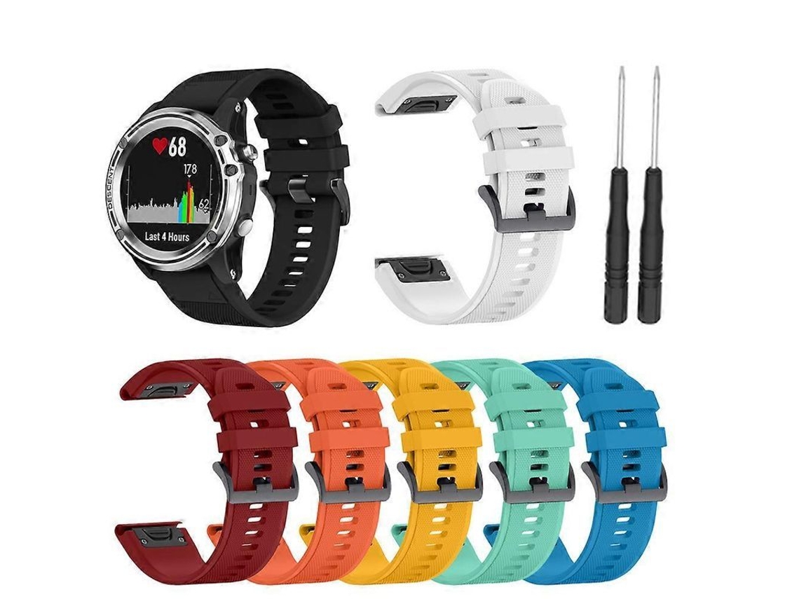 Correa De Repuesto Para Garmin Fenix 5s Plus 6s Pro, Silicona 20mm, Morado, Herramientas Incluidas 16.5*6*1 Púrpura