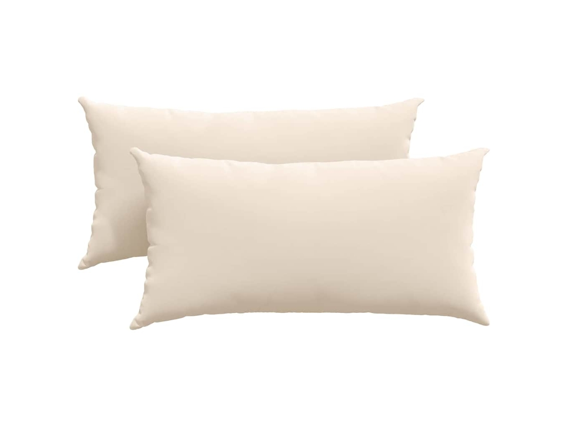 Cojines para sofá (2 unidades) - Cojín beige para sofá de 80 x 40 cm, tela HARLANV1