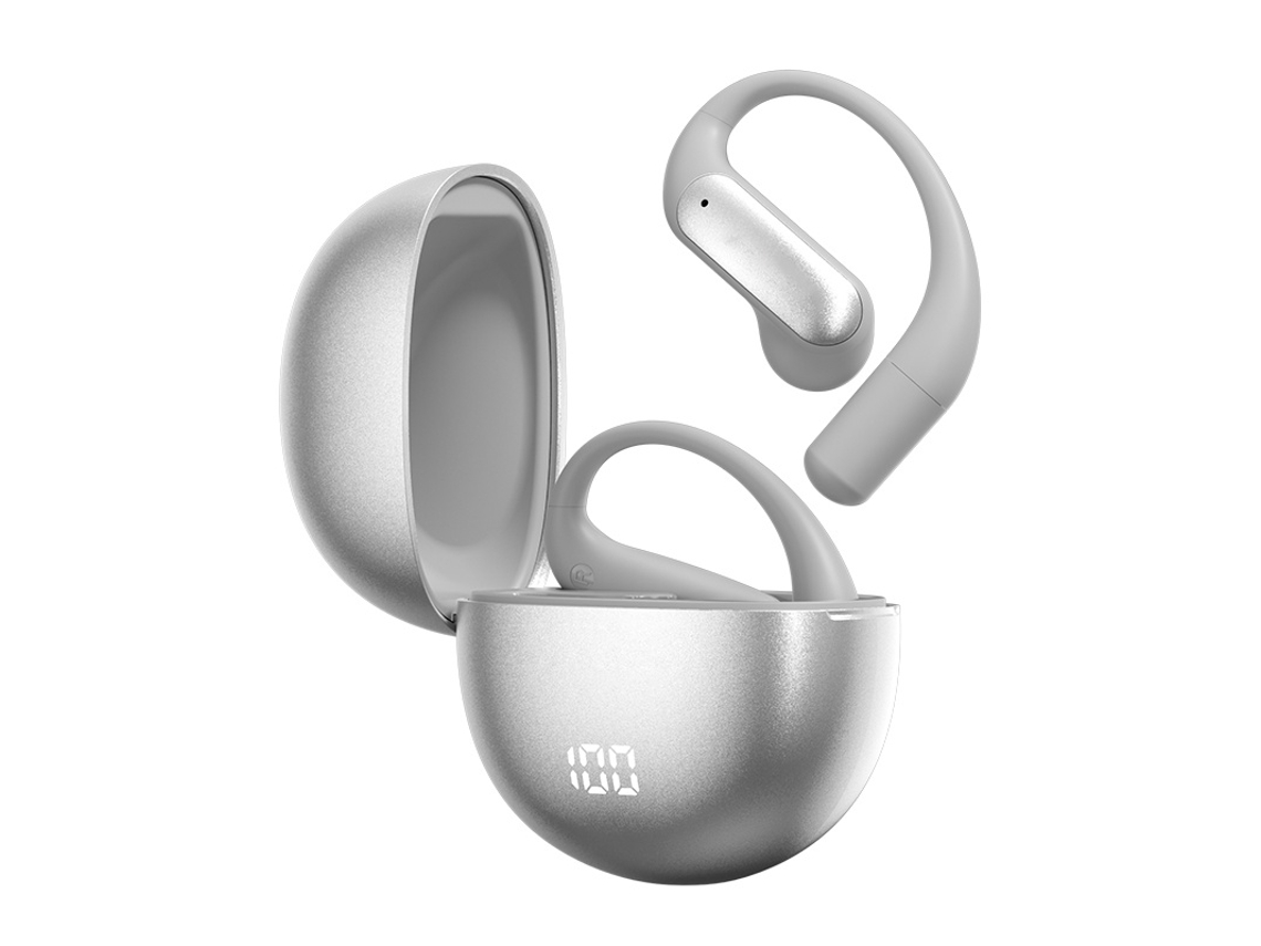 Audífonos Tws Abiertos Con Traducción Por Ia: Traductor En Tiempo Real, Sonido De Alta Fidelidad Y Bluetooth Inalámbrico (plateados)