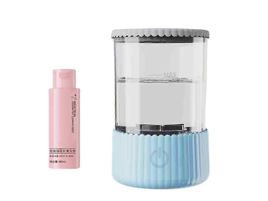 Limpiador de brochas de maquillaje eléctrico Rosewell con solución limpiadora