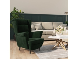 Sillón de terciopelo verde oscuro DKD HOME DECOR