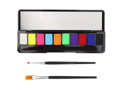 Paleta De Maquiagem Uv Luminosa Com 10 Cores Para Arte Corporal E Facial - Resistente À Água E De Longa Duração