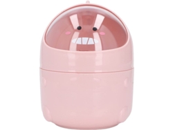 Mini Papelera De Oficina Con Tapa Abatible, Bonito Diseño De Dinosaurio Rosa, Para Dormitorios De Estudiantes.