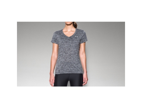 Camiseta de Mujer UNDER ARMOUR Cuello V Twist Tech Negro (M)