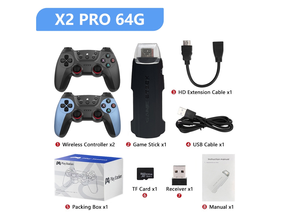Consola de juegos X2 Pro para TV doméstica inalámbrica 4K HD