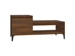Mesa de Centro Derivados de Madera de Roble Marrón MAISON EXCLUSIVE (100x50x45 cm)