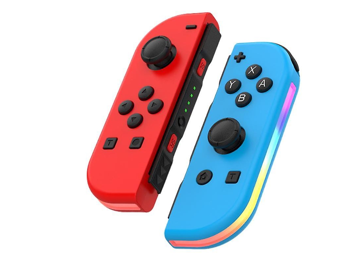 Kit Joycon com Led Rgb para Nintendo Switch Vermelho/Azul 