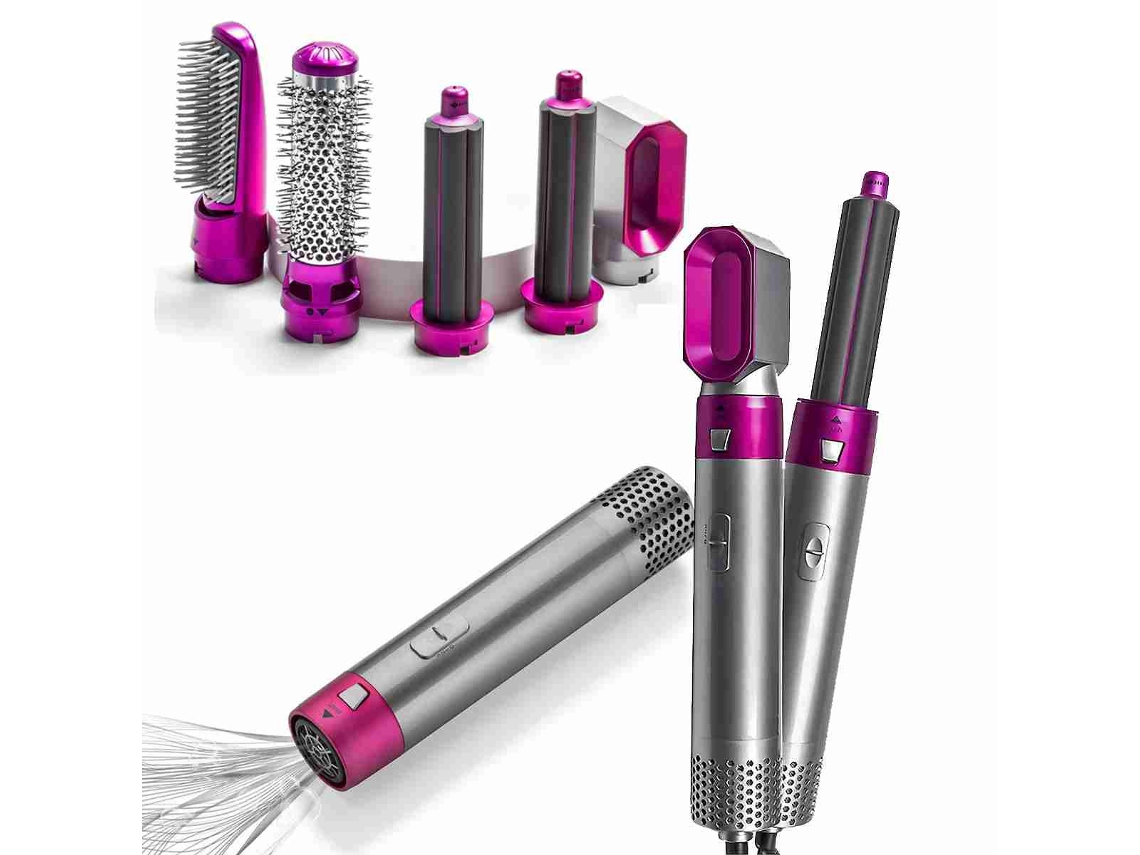 Secador y moldeador de pelo 5 en 1 Klack con voluminizador, rizador y plancha