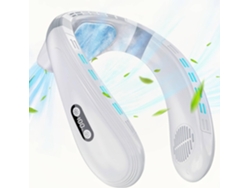 Ventilador De Cuello Aire Acondicionado Portátil 5200mAh Tipo-C Recargable Flujo De Aire De 360 ​​​​° Pantalla LED Portátil 3 Velocidades - Blanco CHRONUS