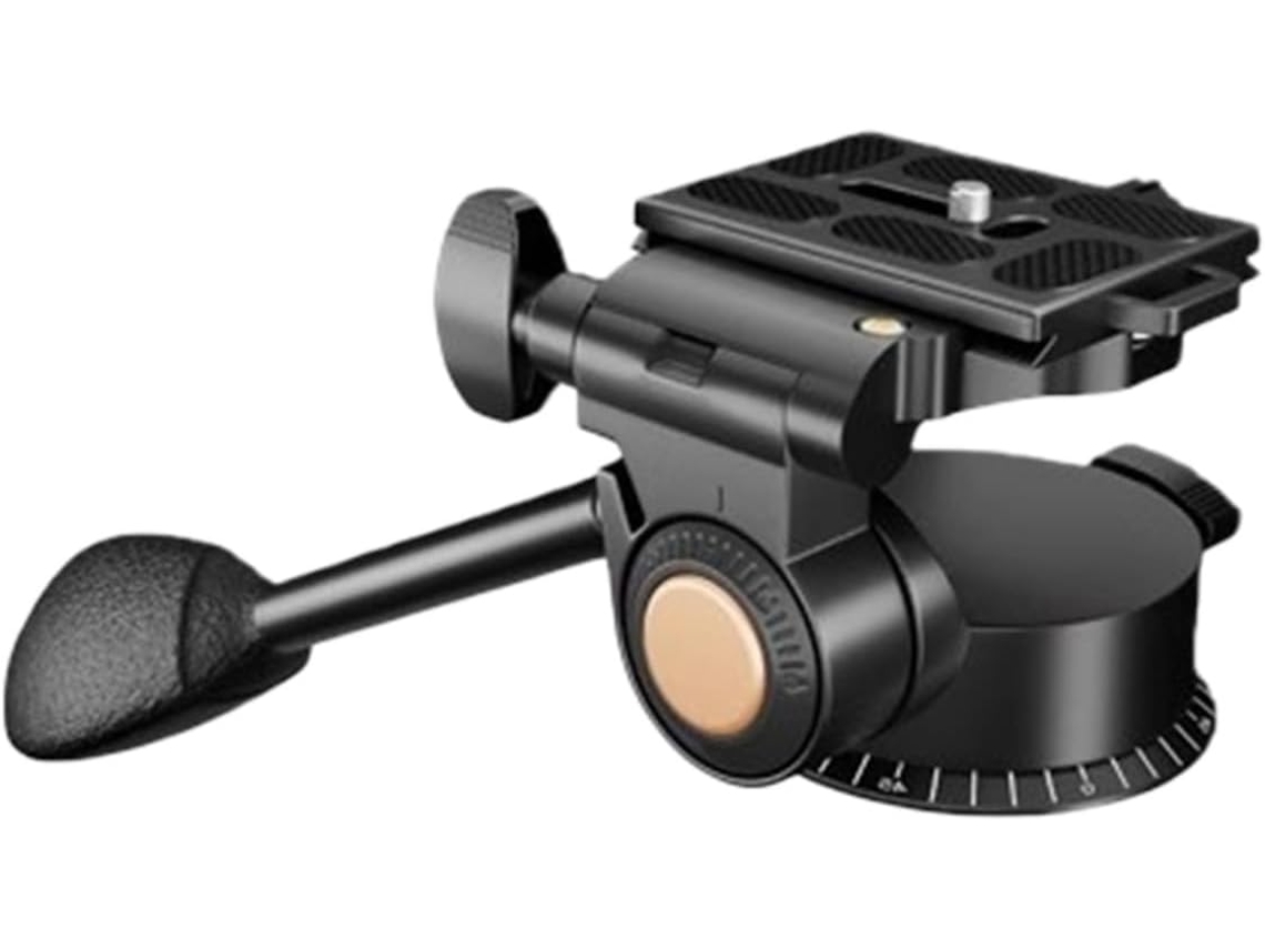 Cabezal De Trípode Metálico Portátil Con Rotación De 360 Grados Y Ajuste Manual.