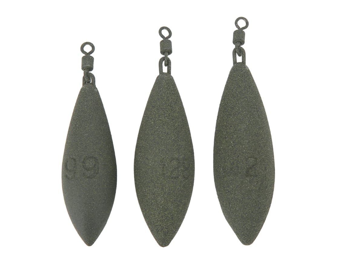 Kit De Pesos De Pesca Com 3 Peças Para Lançamento Rotativo Drop Olive Sinkers Para Água Doce E Salgada