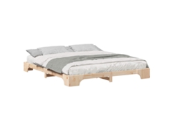 Maison Exclusive - Estructura De Cama Marrón 200 X 220 Cm Madera De Pino Macizo