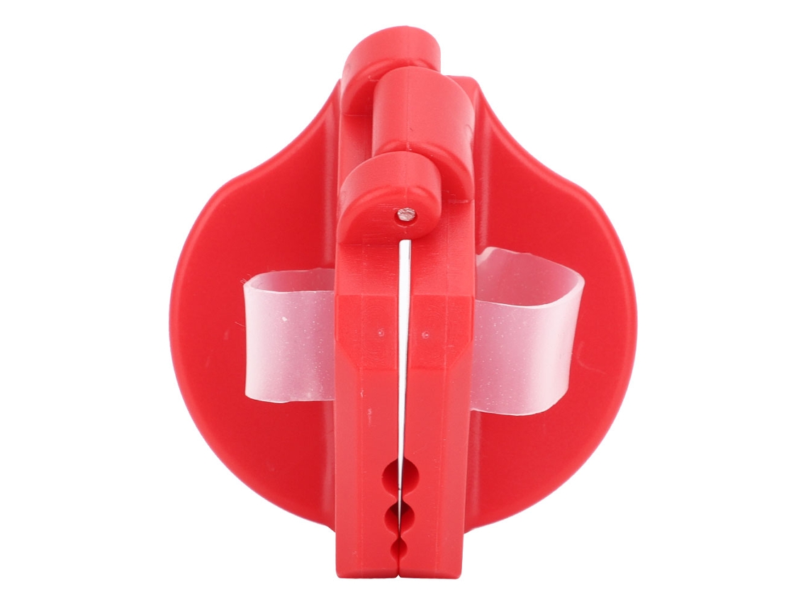 Protector De Dedos De Plástico Rojo Para Asegurar Tornillos Y Clavos Al Martillar.