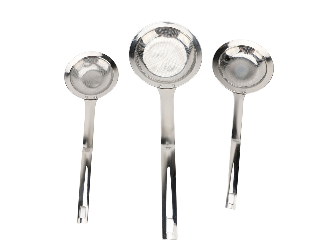 Cucharas Coladoras De Malla Fina De Acero Inoxidable 304 Para Separar Espuma, Grasa Y Aceite De La Cocina.