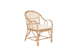 Silla Bambú Ratán Natural 56,5x58x85cm