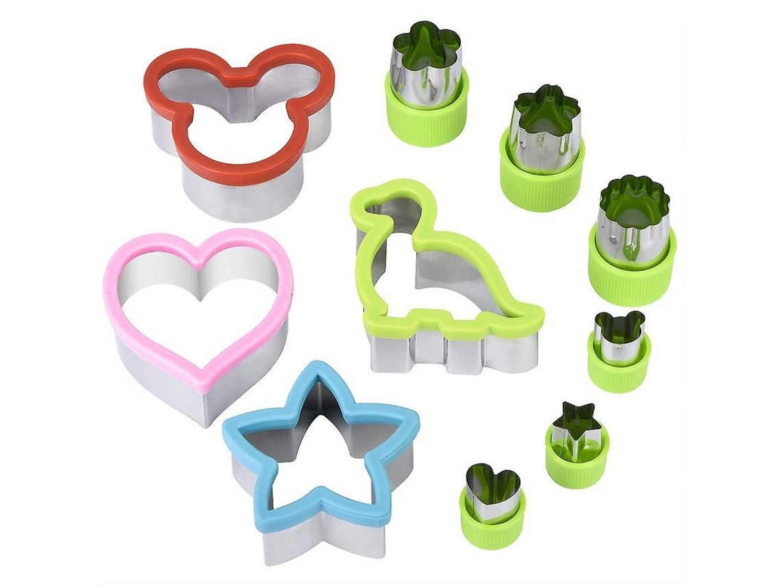 Cortadores De Sándwiches Para Niños, 10 Piezas, Con Formas De Mickey Mouse, Dinosaurio, Estrella, Corazón Y Verdura.