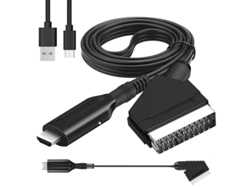 Convertidor adaptador Scart a HDMI 1080p con cable Scart incluido Compatible con PS3, Xbox, Wii, HDTV, STB, VHS/VCR, DVD, Blu Ray PAL/NTSC Bestvite