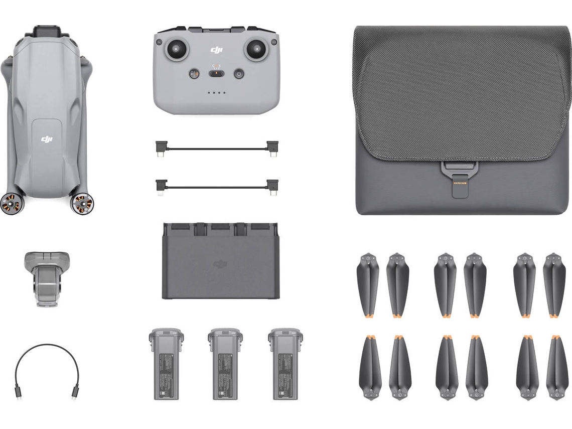 Drone DJI Air 3 Combo Rc-N2 (4K - Autonomía: Hasta 46 min - Gris)