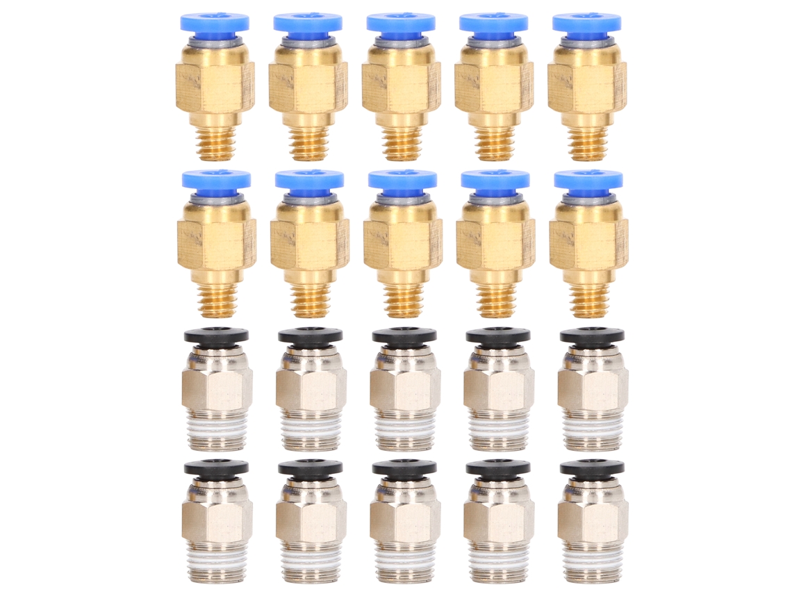 Kit De 20 Conectores Neumáticos Para Impresoras 3d Pc4-m6 Pc4-10 Para Creality Ender 3