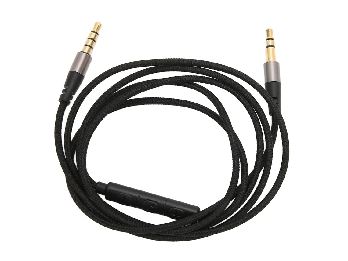 Cable De Extensión Para Auriculares De 3,5 Mm Macho A Macho Con Micrófono Y Control De Volumen, 115 Cm