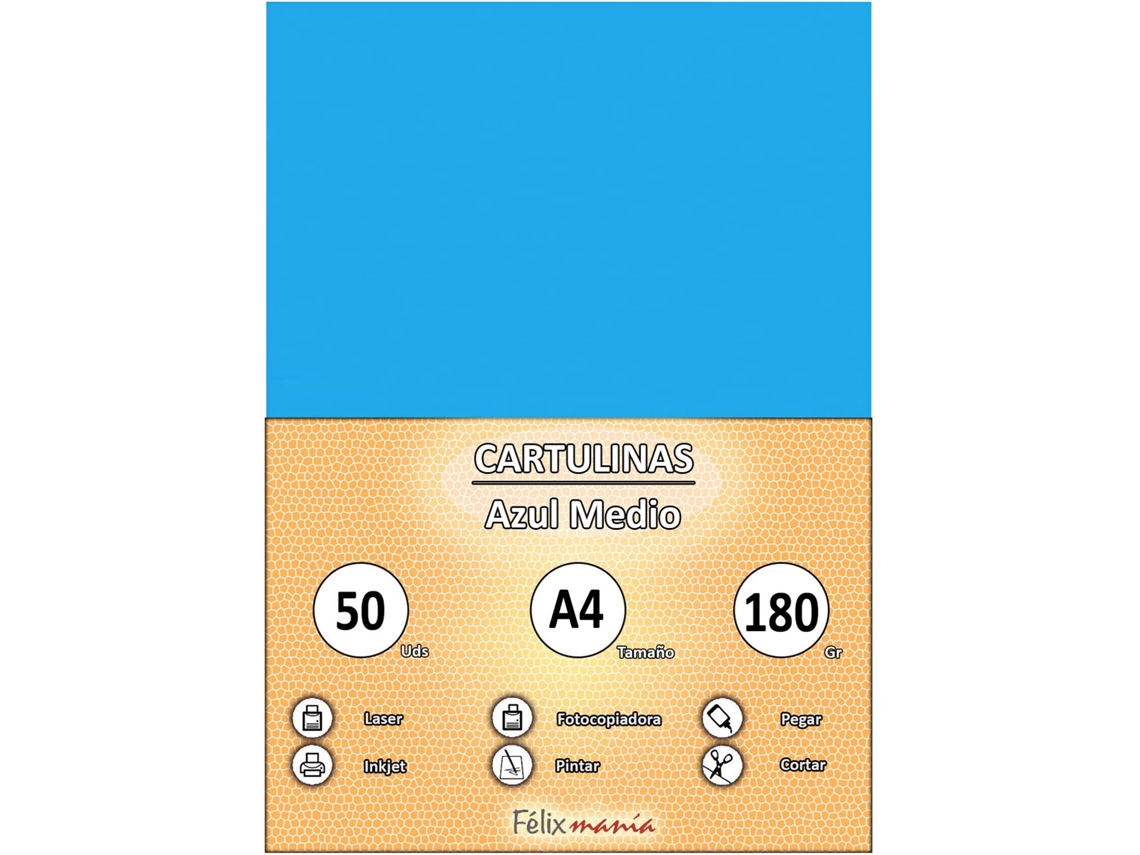 Tarjeta A4 180Gr Medium Blue 50 Hojas