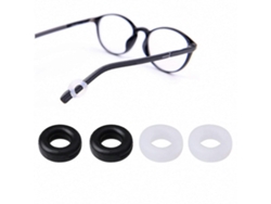 10 pares de ganchos de silicona para gafas, soportes antideslizantes para gafas de montura redonda, blanco y negro Rosewell