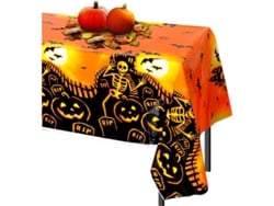 2026-30480-4 Manteles Rectangulares De Plástico 137x225cm Para Decoración De Fiesta De Halloween