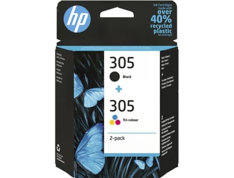 PACK TINTEIROS HP 305 TRICOLOR+PRETO