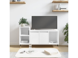 Mueble Para Tv Madera Contrachapada Blanco 100x35x55 Cm