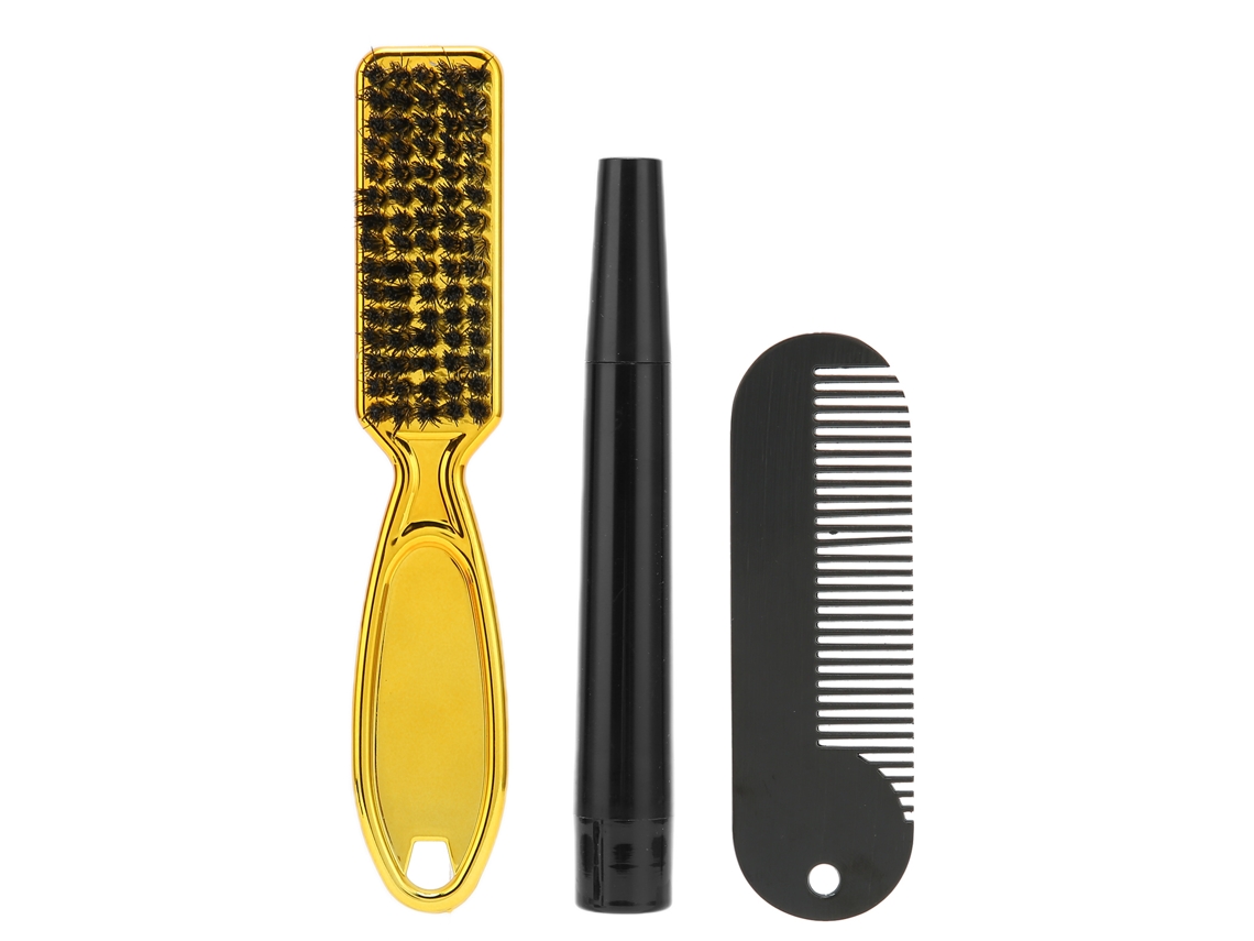 Kit De Lápiz Para Barba Impermeable Para El Grooming Masculino Con Brocha Y Peine