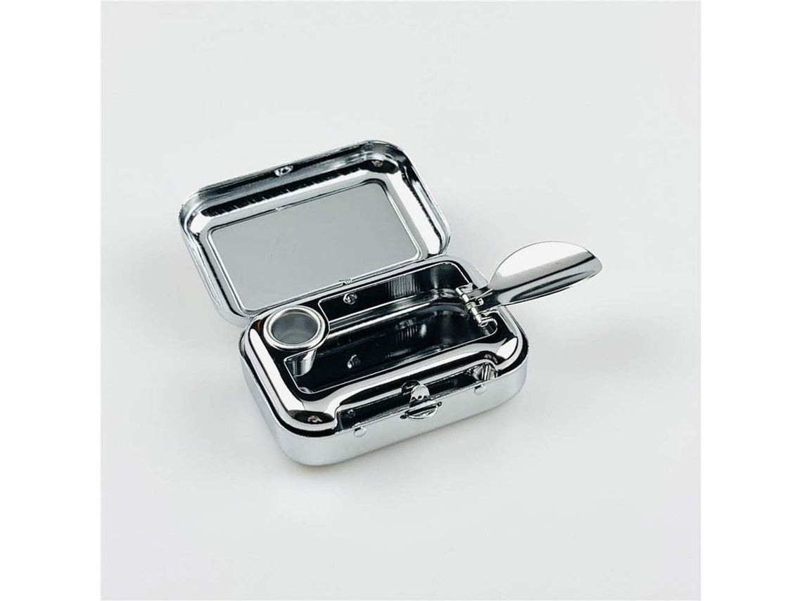 Cenicero Portátil De Metal Para Cinturón De Cigarrillos, Mini Cenicero Para Viajes, Inodoro, Pequeño, Plateado, 1 Unidad.