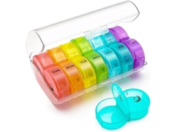 Organizador Semanal De Pastillas Para 2 Tomas Al Día, Recipientes Para Medicamentos, Suplementos Y Aceite De Pescado (mañana/noche).