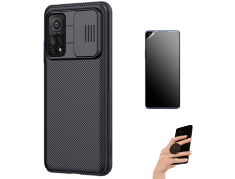 Kit Carcasa, Protector y Soporte Xiaomi Mi 10T Ultimatte Nillkin Camshield