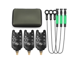 Kit De Alarma De Picada Para Pesca Con Alerta De Cadena E Indicador Led Ajustable Con Bolsa De Almacenamiento