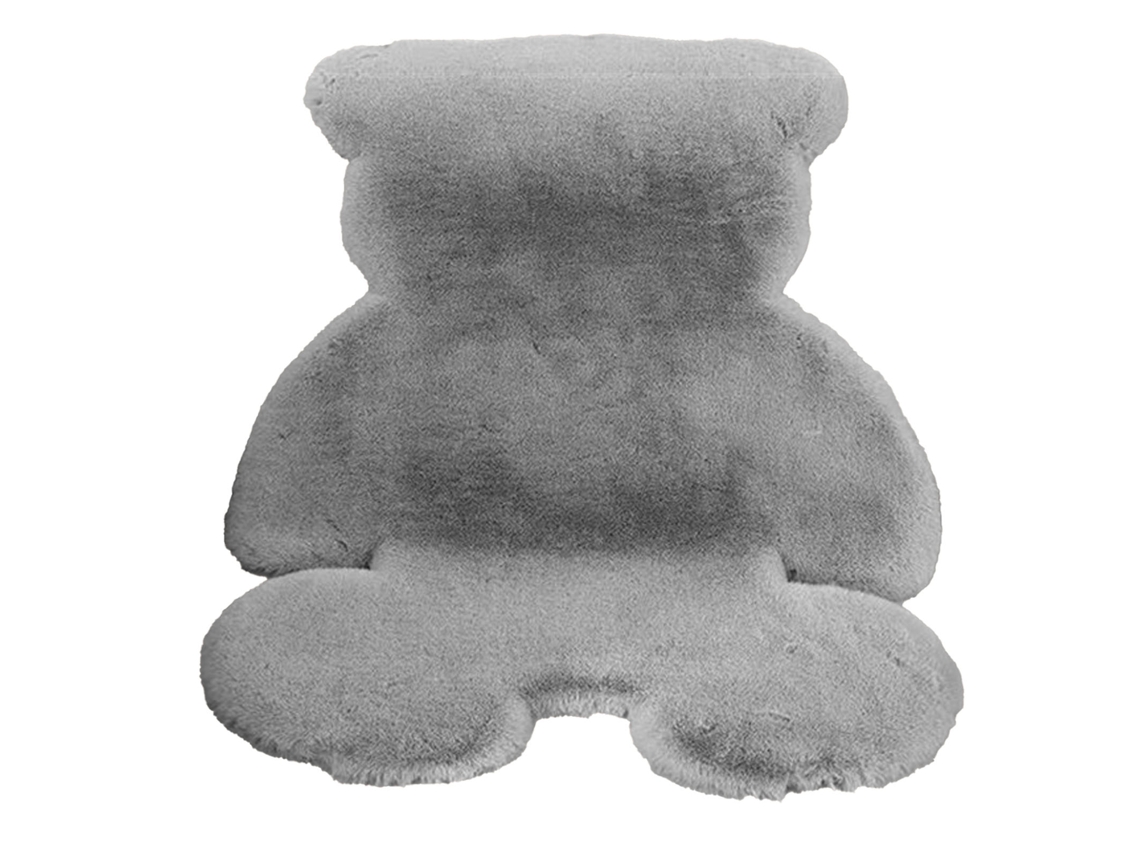 Bonita alfombra de dormitorio con forma de oso para adolescentes, alfombra de pelo largo para sala de estar o dormitorio.