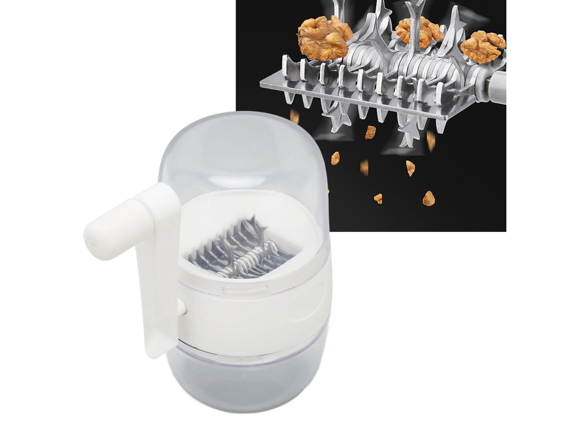 Moedor de Nozes Manual com Manivela Lâminas de Aço Inoxidável Antiderrapante para Alho